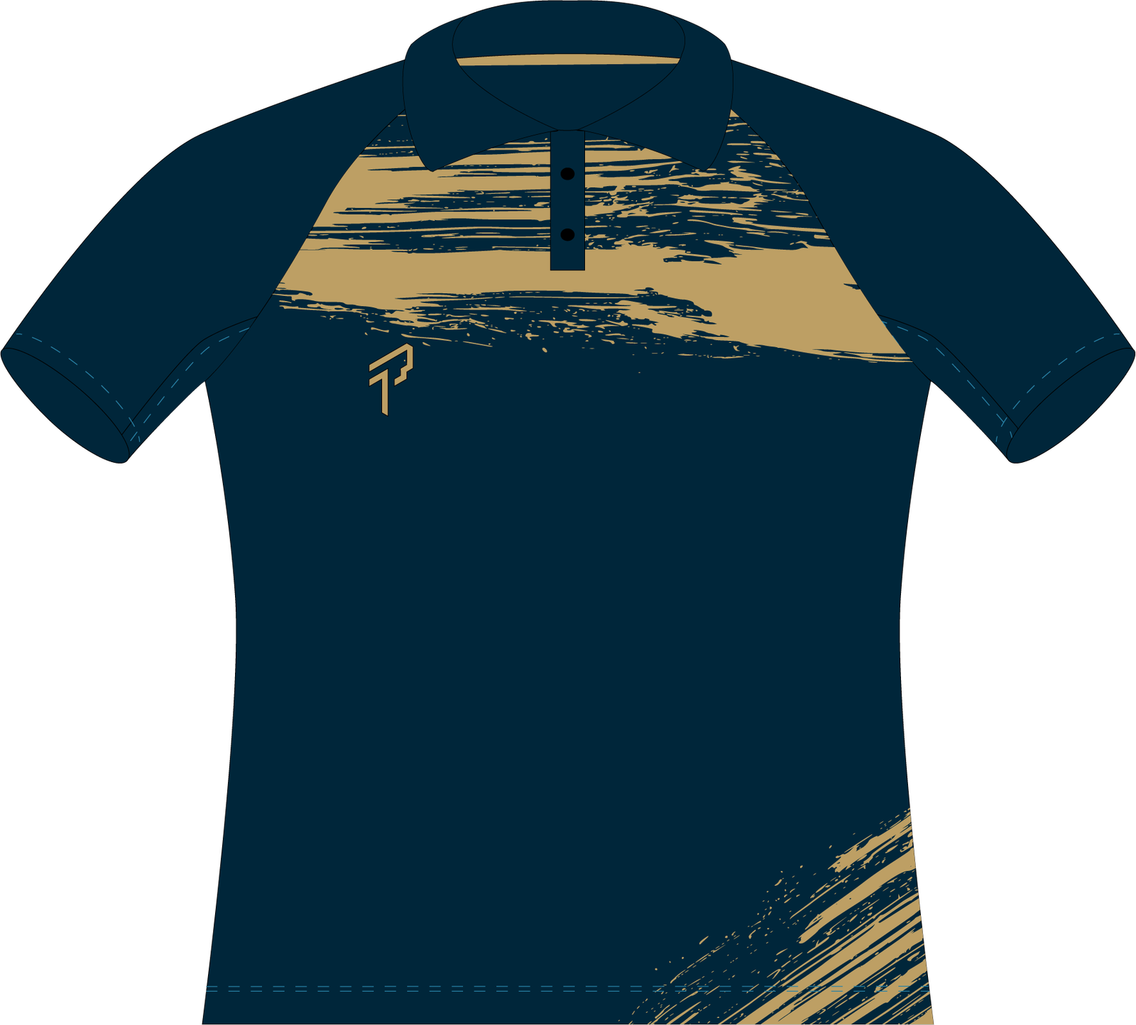 Performance Polo - Brush Navy/Gold - Proma