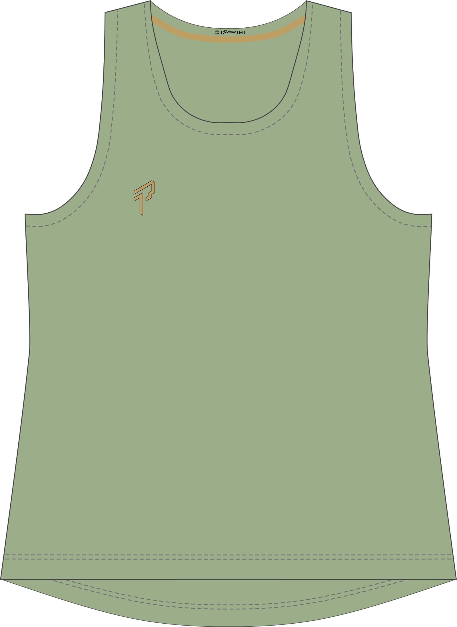 Sport Top - Moss Green (Women) - Proma - 