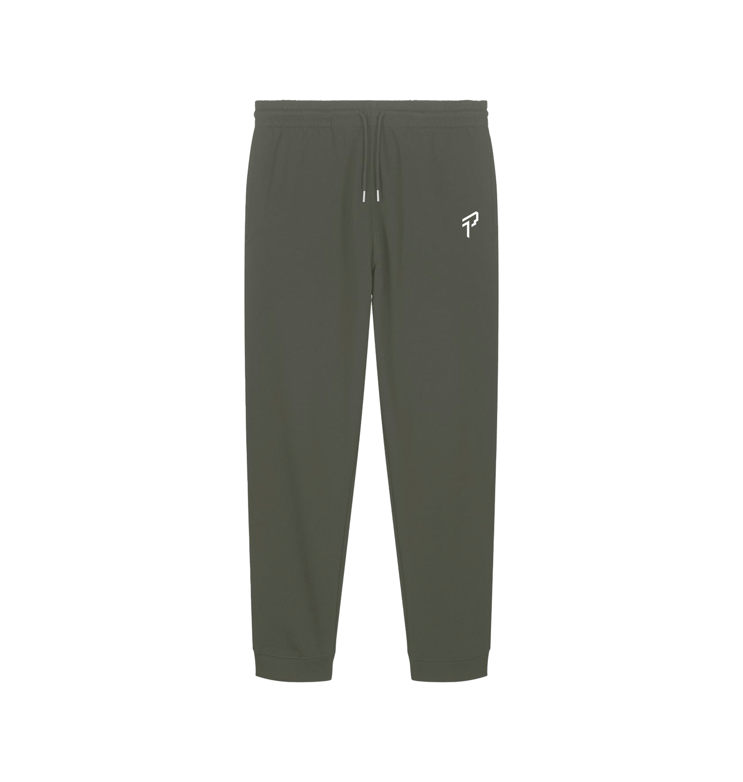 Khaki Printed Mens Joggers Front