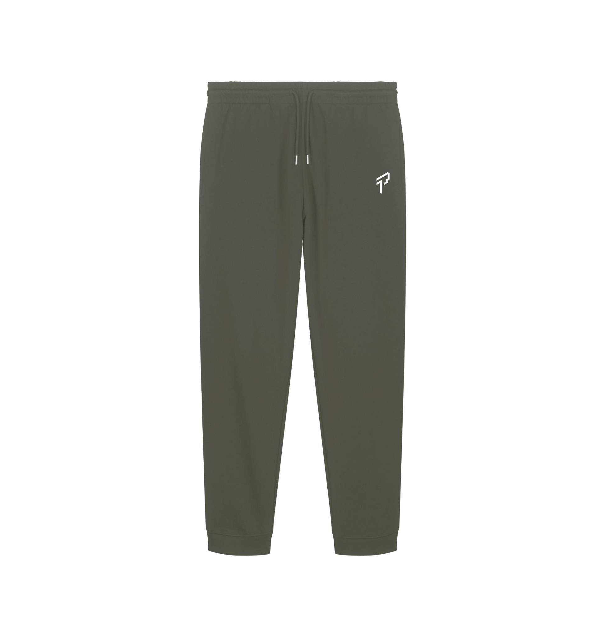 Khaki Printed Mens Joggers Front